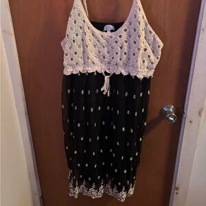 Crocheted style babydoll dress
